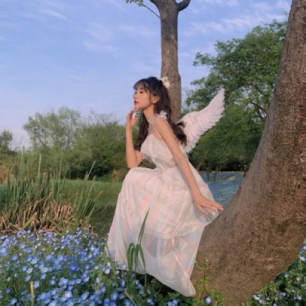 YAHOO 뷔스티에 슬립 나시롱 레이어드 휴양지 원피스 028086