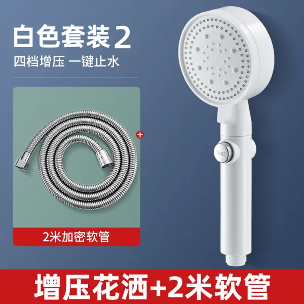 노즐 샤워 크게 나타나다 워싱 목욕함 가압력 연봉 스크런치 헤어슈슈 햇볕에 받침대 테프론호스 화이트 타입 샤워기 _2메터 테프론호