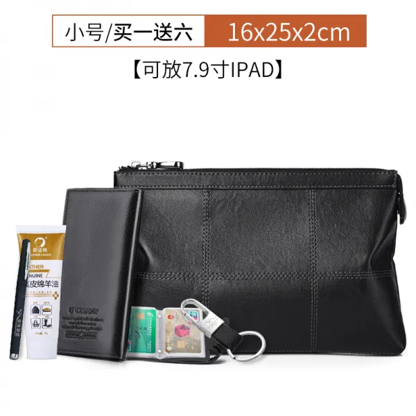 좋은공간 장지갑 보제 남자파우치 리얼가죽 핸드백 크업가방 대용량봉투 소프트레더 돈 포조