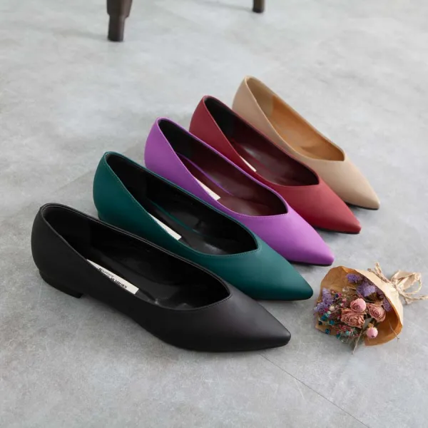 ISHOES 뾰족코 1.5굽 여성펌프스로우힐 구두