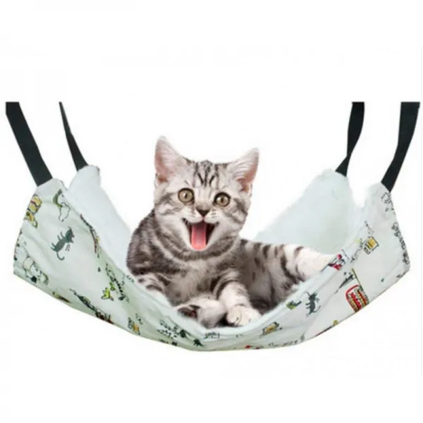 행복 창고 고양이 특등석 후크 해먹 침대 애완 동물 용품 고양이 흔들 낮잠 (고양이 무늬 L)
