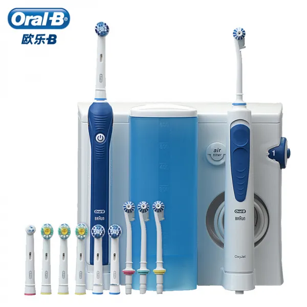 오락 (Oralb) 전동충치기 성인구강간호세척기 물치실세척기에는 전동치솔 (솔질 11개) OC20이 함유되여있다, 상세페이지 참조