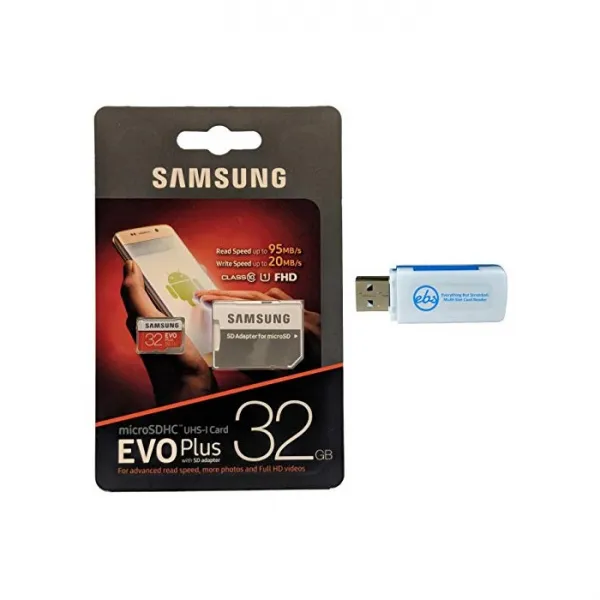 Samsung 32GB Micro SDHC EVO Plus Memory Card with Adapter Works Galaxy Tab S6 A 8.0 2019 Book2, One Size, One Color