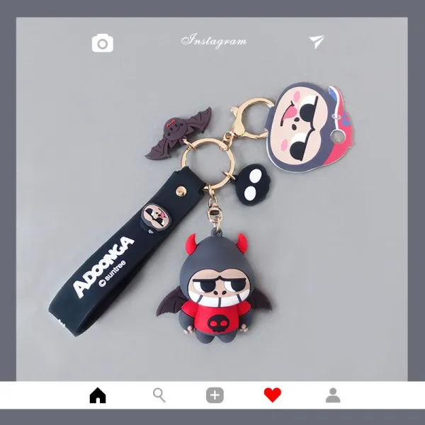 레니몰 퍼터키퍼 정판 쥐뿔도 없는 놈팡이 여성 큐트 INS 인싸템 자동차열쇠 남자 독창적 가방 피규어, 정판 쥐뿔도 없는 놈팡이 -오랑캐
