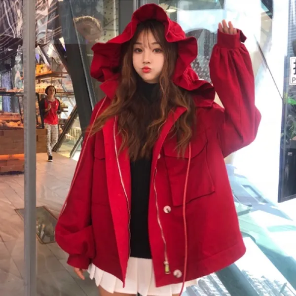 레몬트리 빨간망토차차jk 러블리 귀요미 심쿵포인트 봄 추천 아우터