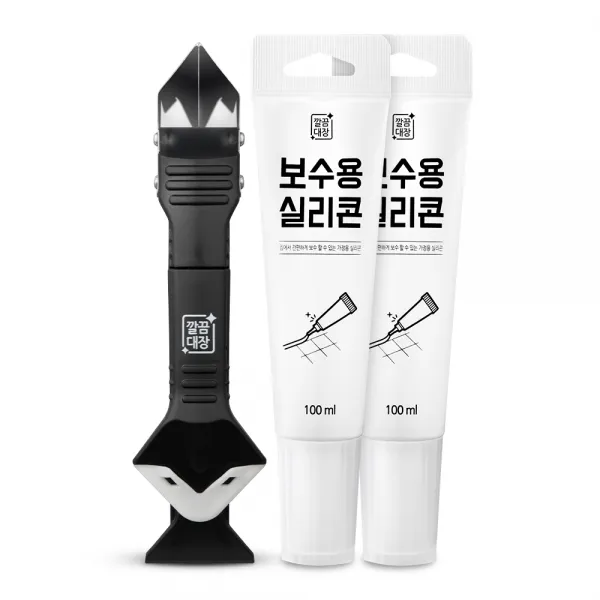 깔끔대장 긁어보게 스크래퍼, 스크래퍼 1개+ 보수용실리콘 2개