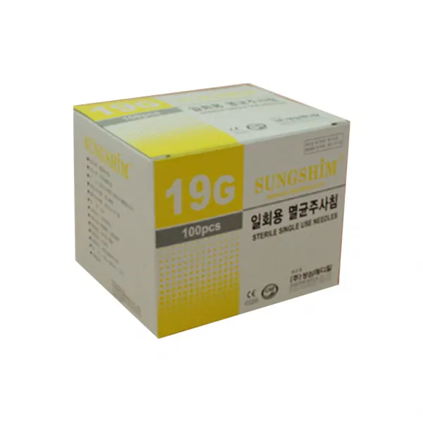 성심 일회용 주사침 19g x 38mm (1-1/2inch) 100개입