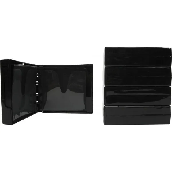 (5) Black 24-Disc Capacity CD DVD 2-Ring Album Wallet Book #CDBR4324BK Square De
