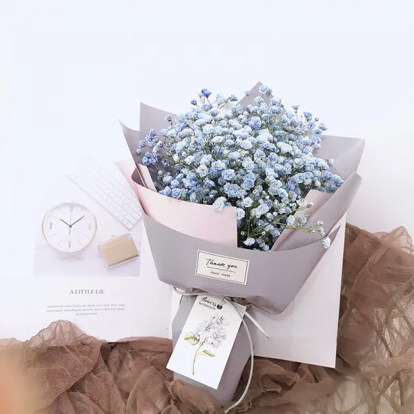 비누꽃 해바라기 별가득한하늘 드라이플라워 꽃다발 동창생선물 단짝친구 여자친구 생일 졸업 성탄, T13-블루색 별가득한하늘 중간사이즈