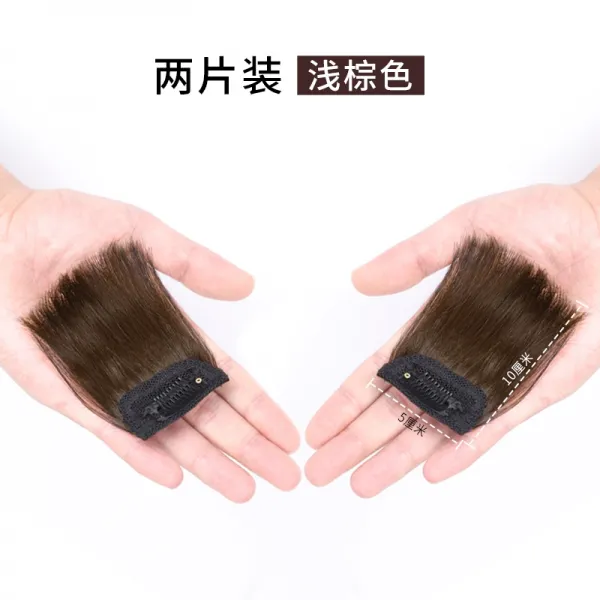 가발 패치 무흔 히든 퐁퐁 기일편 자연 머리망 핫 나염 두 귀밑머리 길이 땋아, 1, 미니 1카드 리넨슬럽 10CM룩
