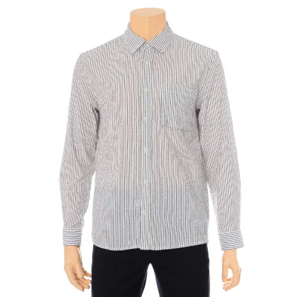  현대백화점 어스앤뎀 Tcsc5079 남성 도비 스트라이프 버튼 다운 셔츠