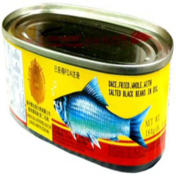 Eagle Coin WHOLE FRIED DACE with SALTED BLACK BEANS IN OIL 6.5oz (2 Pack) 독수리 동전 184.3g (2 팩)에 소금기가있, 1