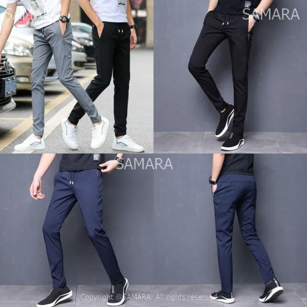 Qterra 특허브랜드 스판 남자바지 슬림 여름 캐주얼 바지 운동 팬츠