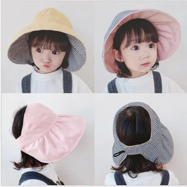 [앙상블] 체크 면 돌돌이 모자/아동/성인/돌돌이모자/면모자
