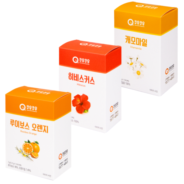 쿠우쿠우 히비스커스 캐모마일 루이보스 노카페인허브티 허브차 노카페인 항산화작용 감기예방 디톡스 디톡스차, 페퍼민트