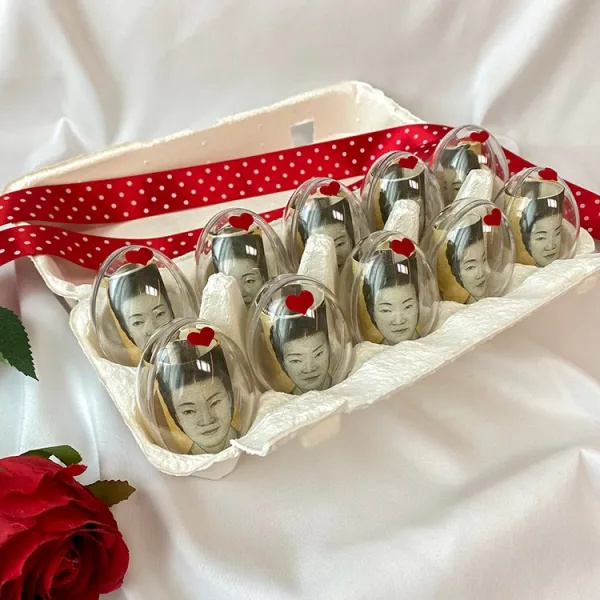 차렌시아 30살 계란한판 DIY 용품, 10구계란판(레드땡땡이리본)