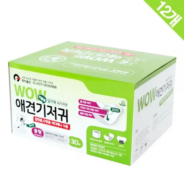 애견 배변 하나로 속기저귀 중형 30매 일자형 x12 배설 유모차 산책 강아지 omqa, 1개