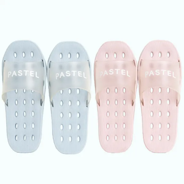2켤레 양방향 파스텔 욕실화 물바로 슬리퍼 화장실 미끄럼방지 논슬립 국산 실내화 신발 목욕 빅사이즈 지와이리빙
