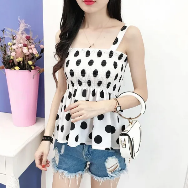 kirahosi 블라우스 여성 도트 빅사이즈 오버핏 상의 79호 + 덧신 증정 DEss59wr