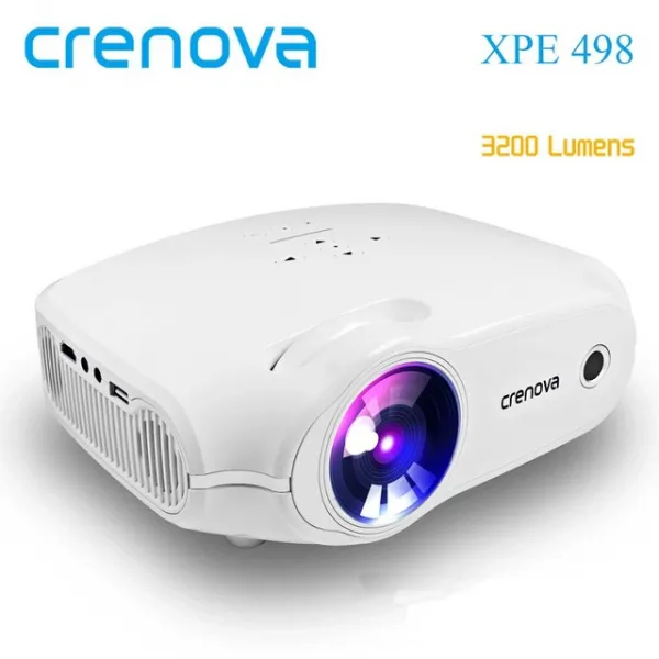 CRENOVA LED 영사기 XPE498 인조 인간 7.1.2 OS WIFI Bluetooth 가정 영화관 영화 비머를 가진 3200 루멘, 01 XPE 498 white_04 Spain