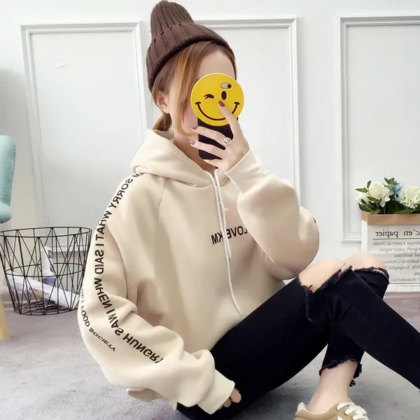 다올 2019 여성 가을 겨울 후드 티셔츠