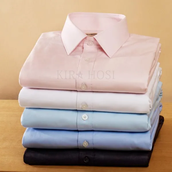 Kirahosi 남자 와이셔츠 남방 박시핏 빅사이즈 셔츠 슬림 가을 춘추 오피스룩 537호+ 덧신 증정 Cg8644xn