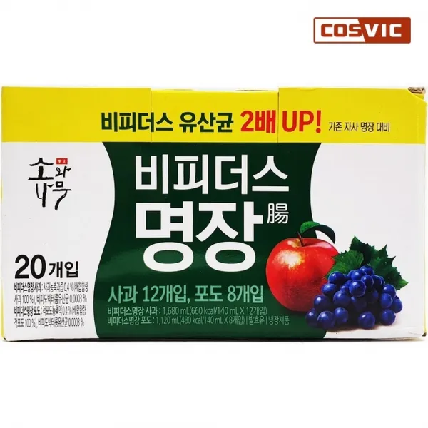 동원 비피더스명장 사과포도 140ml X 20