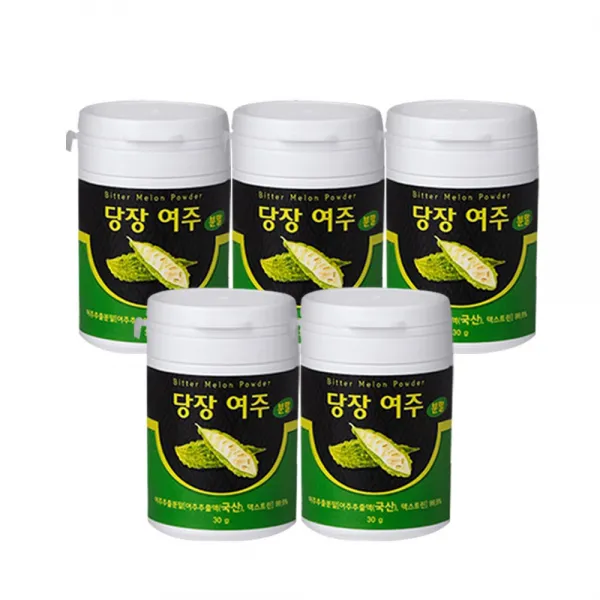 김오곤 당내리 당장여주 분말 국내산 여주 분말, 1세트(30g x 5병)