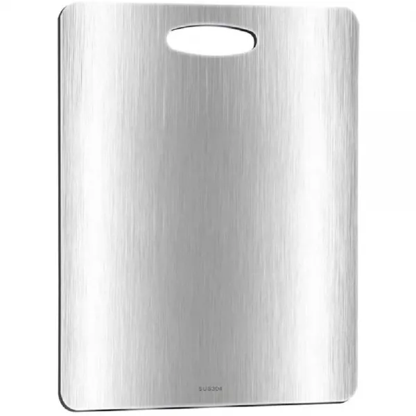 Vanra 도마 Sus304 도마 가역 주방 백정 블록 L 울트라 슬림 스테인레스 스틸 : 15.7x11.8x0.08in 상세페이지참조