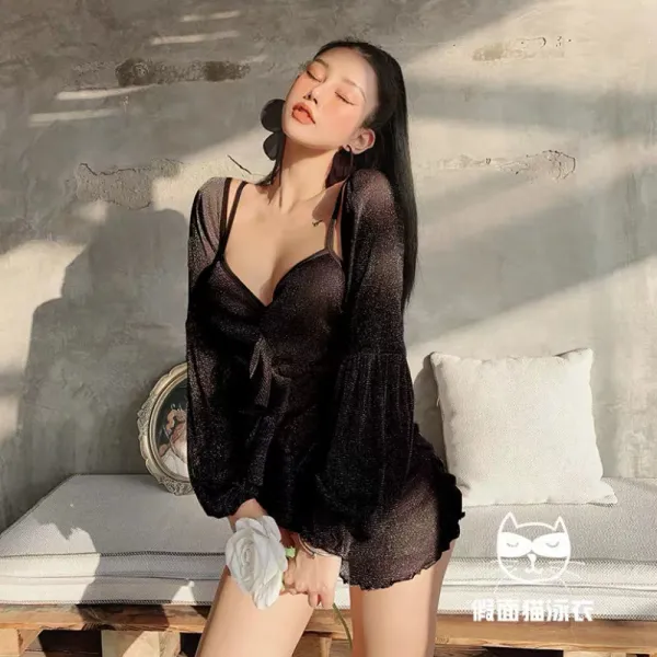 샤인업 섹시원수영복 무드 핑크 여자 바디슈트 스윗 범강토 가슴을 모아주는 볼륨업 온천 바캉스 카메라