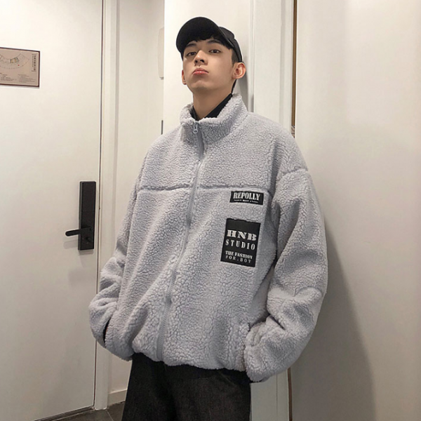 월드트레이더스 양털 후리스 뽀글이 남자 여자 오버핏 빅사이즈 3XL 그레이 블랙 유행하는 점퍼 플리스