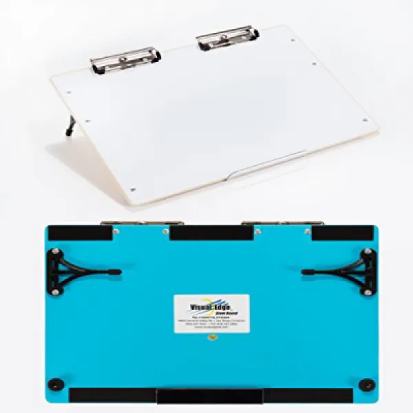 Visual Edge Slant Board (Blue) A Sloped Work Surface for Writing Reading Art and Speech for Optim