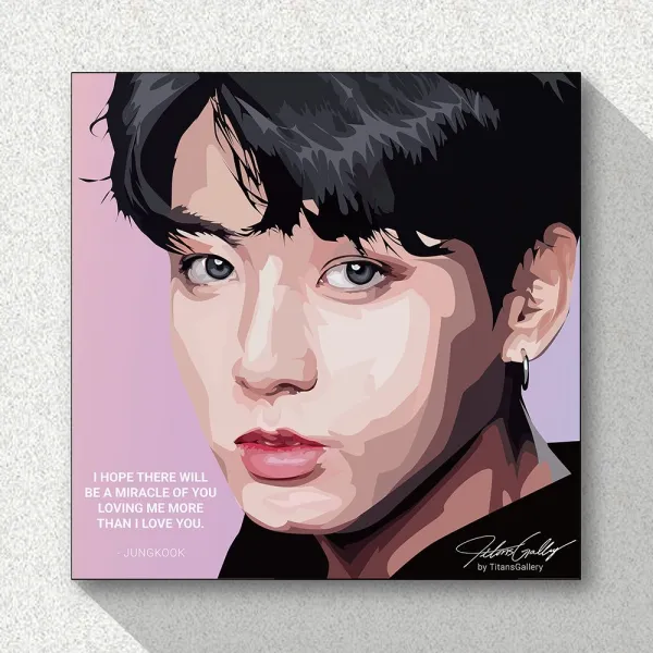 에스컴퍼니 (타이탄갤러리) BTS 정국 인테리어액자(25x25cm)