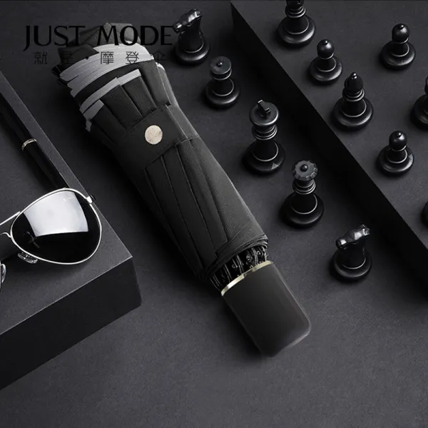 프렌드영 JUSTMODE모던 우산 남성 블랙 과학기술 나노 물이없다 차량탑재 반대 방향 3단 접이식 큰비 S우산