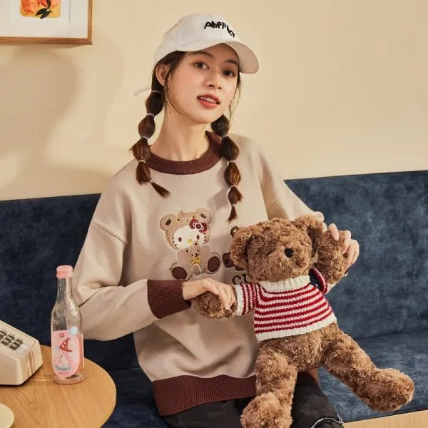 마치 글로벌 Hellokitty 연명 당사자 겨울 가을 스웨터 여성 풀오버 상의