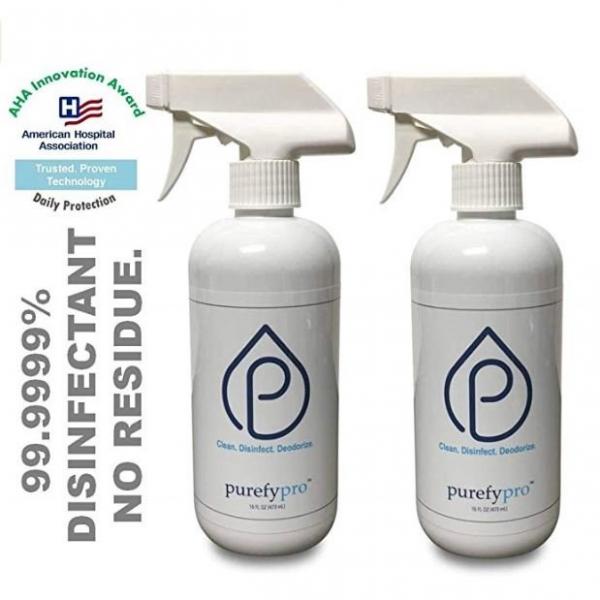 [아마죤베스트] Purefypro Disinfectant Spray Kills 99.9999% Norovirus 독감 곰팡이 약물내성세균 Flu Virus and Drug Resistant Germs, 2개, 16oz