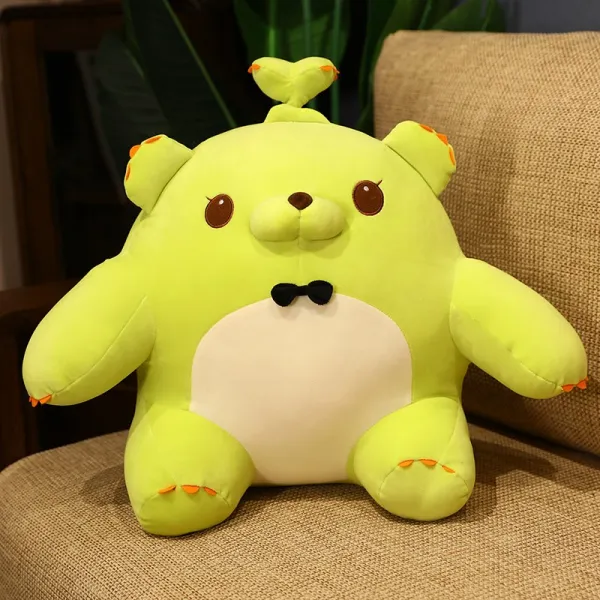 마모마음 맹아 웅다육동자 피규어 곰 화이트 커플 허그 쿠션 인형 육일절 선물, 35 센치, ML- 동자 곰