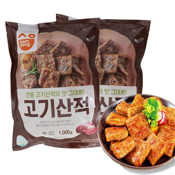 삼양 고기산적 1kgX2팩, 2개, 1kg