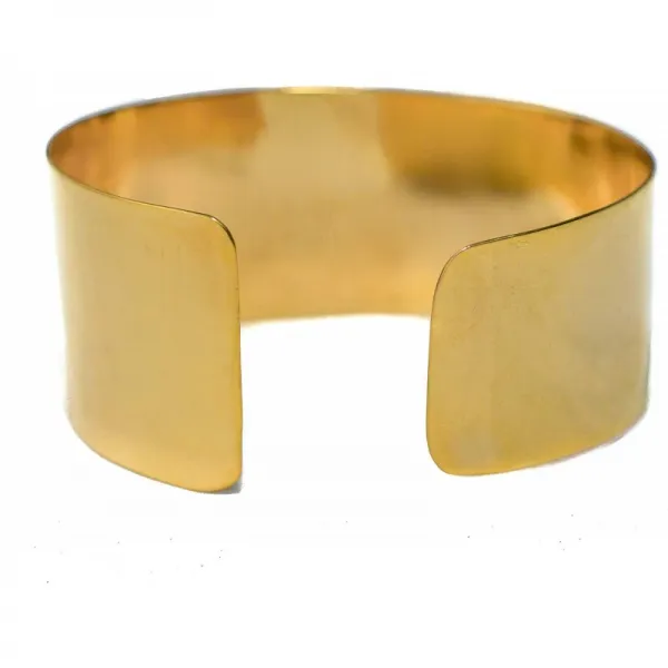 AVARCAS 101 Ethical Jewelry - 24K 골드 담근 커프 팔찌 | 숙련공은 재활용 산업 오프 세트에서 | 타 스