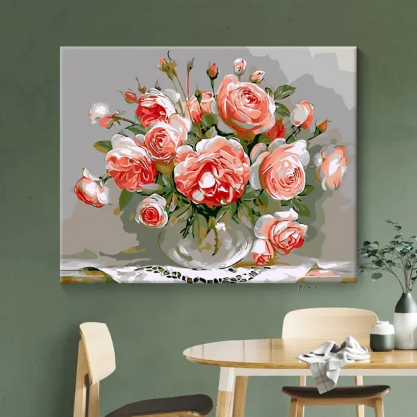 세계 명작 명화 모네 그림 유화 그리기 세트 캔버스형 색칠하기 DIY 풍경 페인팅, 퍼지다 + 40X50cm