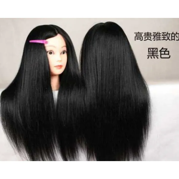 페이크 인 머리카락 생머리 배우다 위빙 집게핀 의 세련되다 헤어컬 가발 연습용 운전대, 1, 70% 블랙 화장하다 （무례 가방 불