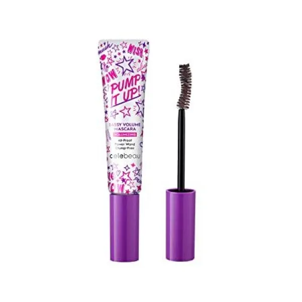 CELEBEAU - 팬티 볼륨 마스카라 - 극적인 볼륨 감 효과 - 스퀴즈 튜브 - 다크 브라운 - 8.5G 999999188098, Dark Brown, Black