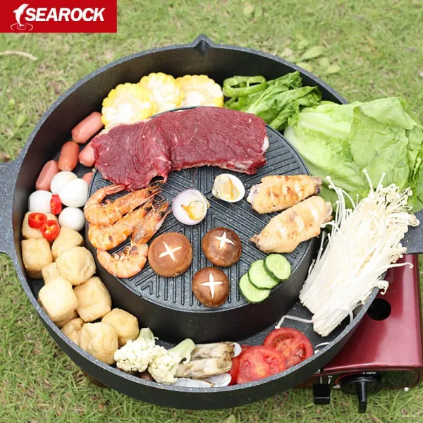 해암 맥밥돌 오븐 휴대하다 운전하다 오븐 야외 캠핑 바비큐 불구이