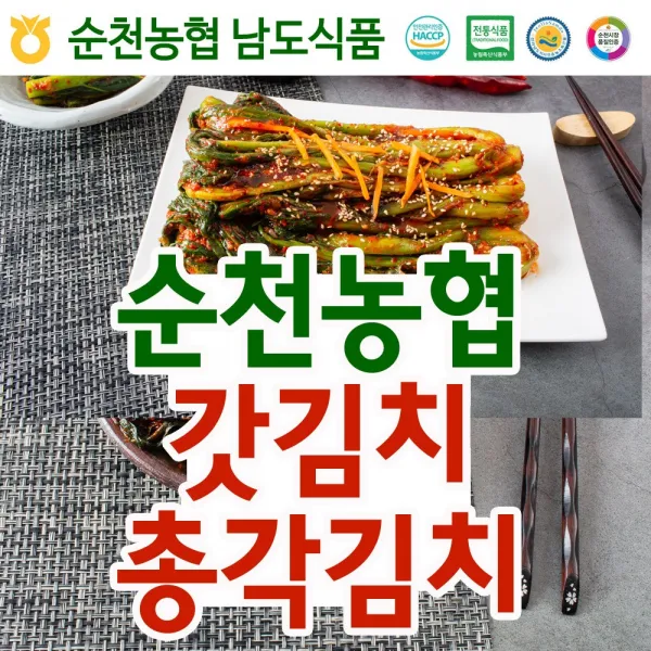 순천농협남도김치 갓김치3kg+열무김치2kg 혼합, 1.갓김치3kg+열무김치2kg