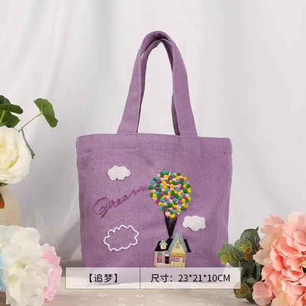 자수도안 자수 diy수공 도시락가방 수예품 재료가방 초보자 리본 수놓은, T04-드리밍(재료가방+십자수틀)