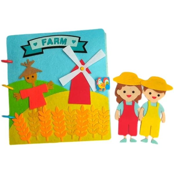 재료 꾸러미 틱톡 몬테소리 MYBOOK 포목서 베를 짜지 않고 가위를 면하다 DI 정원 손수 그림책 4956995026, 농장 포목서 10 장