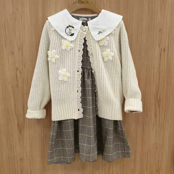 치크괴정점 **에리 자수 체크원피스 CKOW21S3G