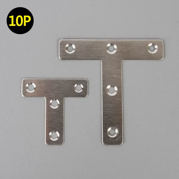 스텐 보강철물 T자 평철 연결철물 10P 꺾쇠 고정철물, 80mm