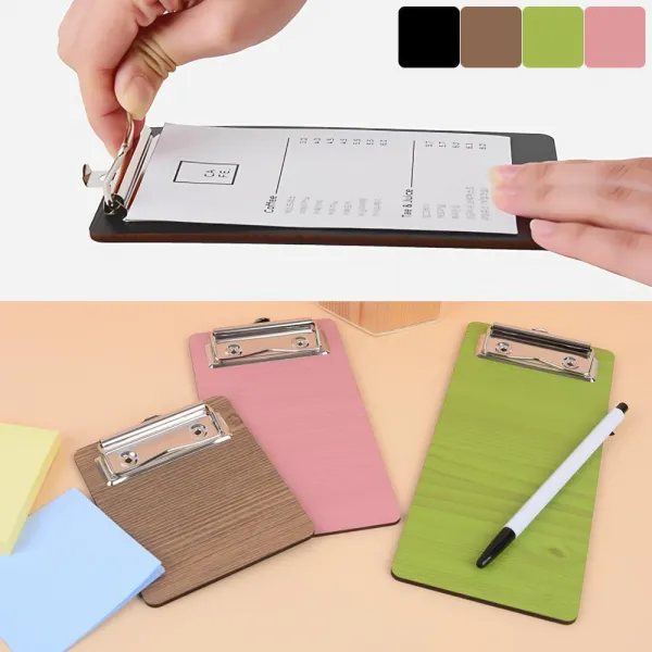 음식점 메뉴 영수증 계산서 걸이용 우드판 4p 빌지꽂이 예쁜 크립보드 업소 110/검정