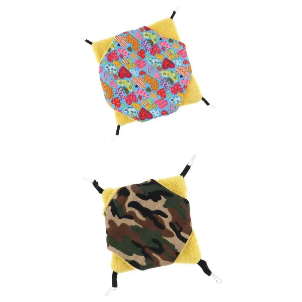 Zeyuan2pcs 연약한 햄스터 갱도 해먹 작은 동물 놀이 갱도 햄스터 침대 둥지, 1개
